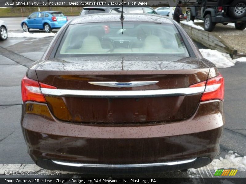 Deep Auburn Pearl / Black/Light Frost Beige 2013 Chrysler 200 Touring Sedan