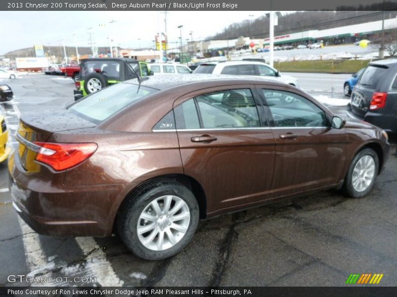 Deep Auburn Pearl / Black/Light Frost Beige 2013 Chrysler 200 Touring Sedan