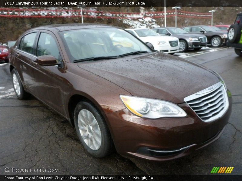 Deep Auburn Pearl / Black/Light Frost Beige 2013 Chrysler 200 Touring Sedan
