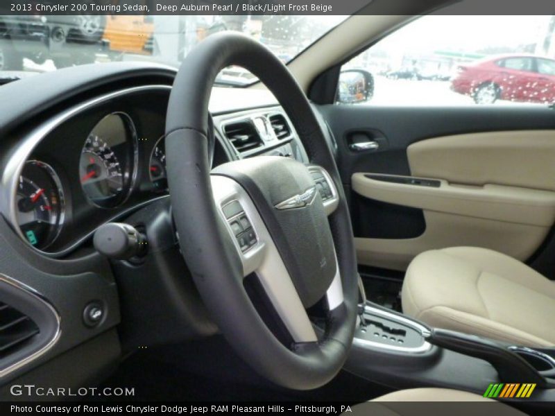 Deep Auburn Pearl / Black/Light Frost Beige 2013 Chrysler 200 Touring Sedan