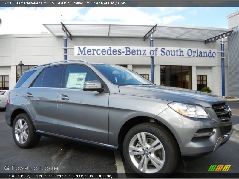 Palladium Silver Metallic / Grey 2013 Mercedes-Benz ML 350 4Matic