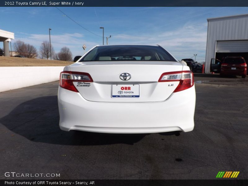 Super White / Ivory 2012 Toyota Camry LE