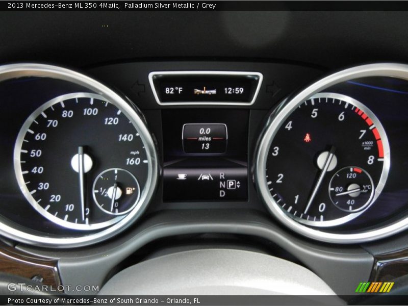 Palladium Silver Metallic / Grey 2013 Mercedes-Benz ML 350 4Matic