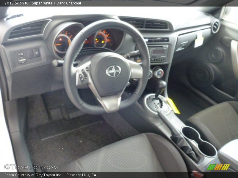 Super White / Dark Charcoal 2013 Scion tC