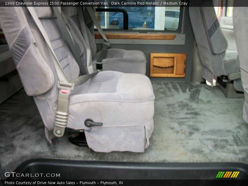 Dark Carmine Red Metallic / Medium Gray 1999 Chevrolet Express 1500 Passenger Conversion Van