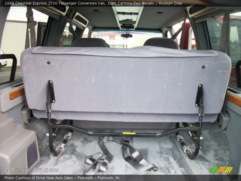 Dark Carmine Red Metallic / Medium Gray 1999 Chevrolet Express 1500 Passenger Conversion Van