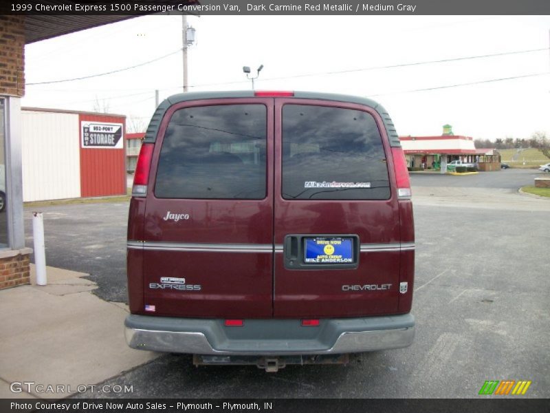 Dark Carmine Red Metallic / Medium Gray 1999 Chevrolet Express 1500 Passenger Conversion Van