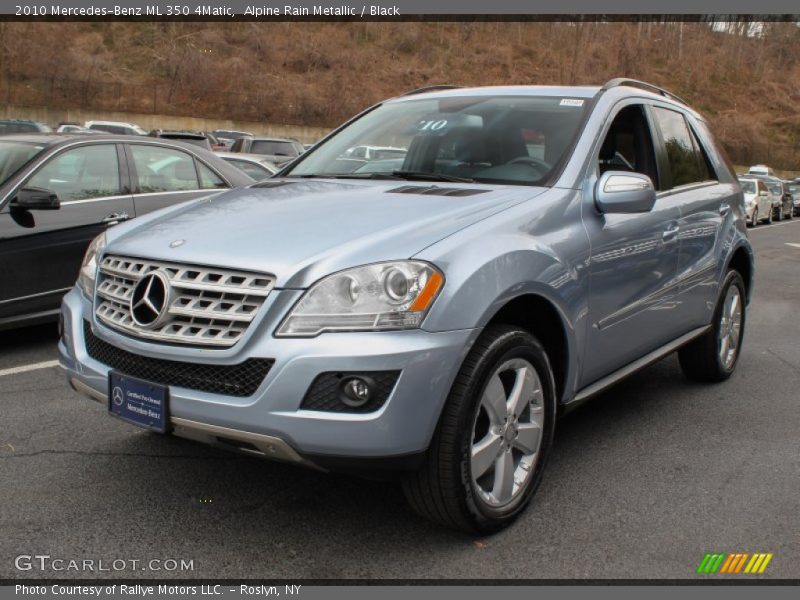 Alpine Rain Metallic / Black 2010 Mercedes-Benz ML 350 4Matic