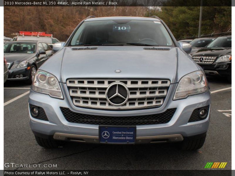 Alpine Rain Metallic / Black 2010 Mercedes-Benz ML 350 4Matic