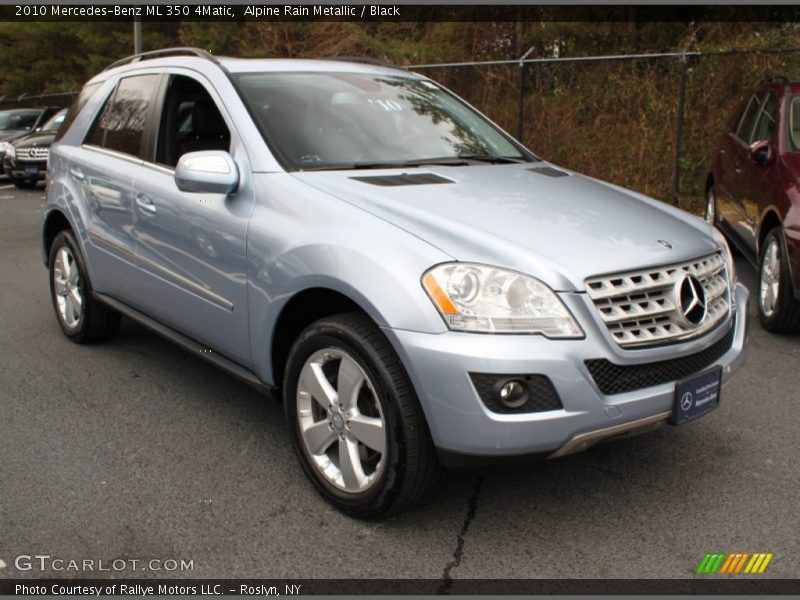 Alpine Rain Metallic / Black 2010 Mercedes-Benz ML 350 4Matic