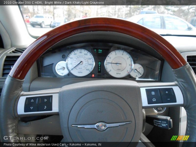 Bright White / Dark Khaki/Light Graystone 2010 Chrysler 300 C HEMI