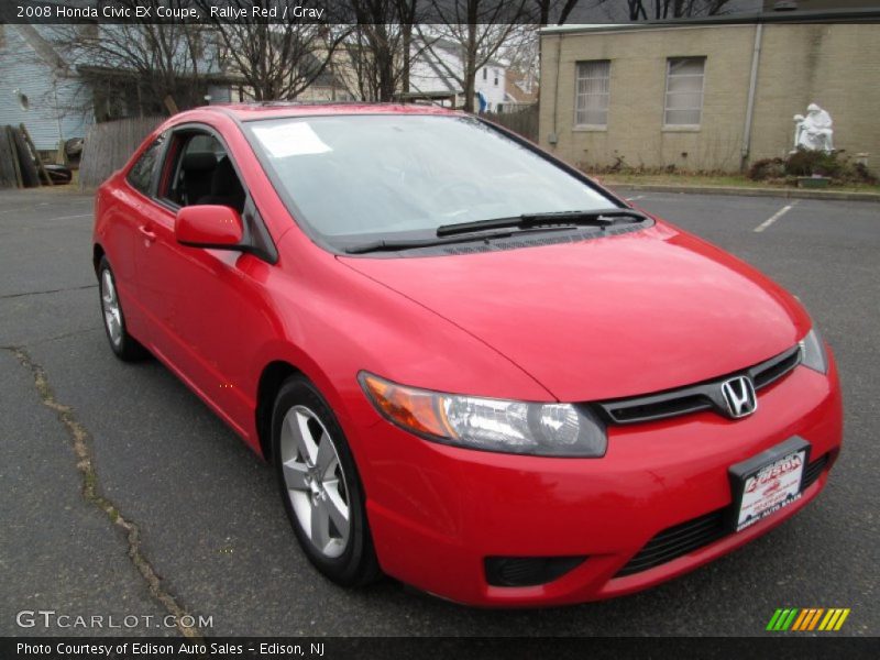 Rallye Red / Gray 2008 Honda Civic EX Coupe