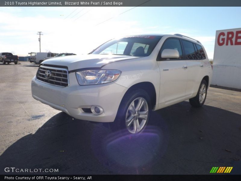 Blizzard White Pearl / Sand Beige 2010 Toyota Highlander Limited