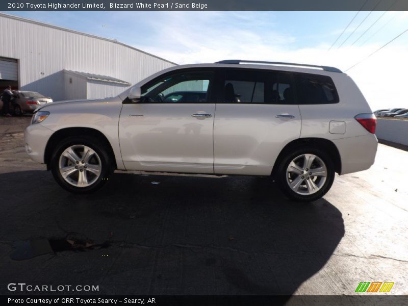 Blizzard White Pearl / Sand Beige 2010 Toyota Highlander Limited