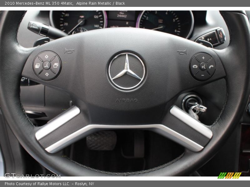 Alpine Rain Metallic / Black 2010 Mercedes-Benz ML 350 4Matic