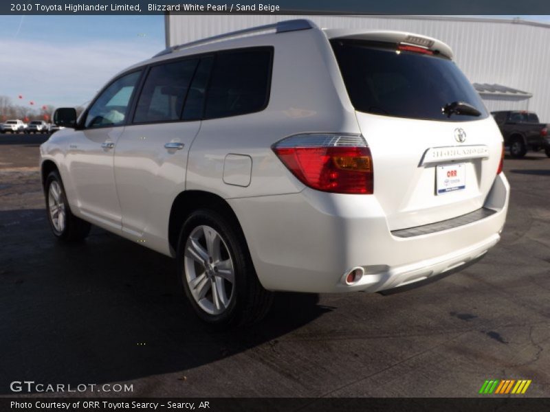 Blizzard White Pearl / Sand Beige 2010 Toyota Highlander Limited