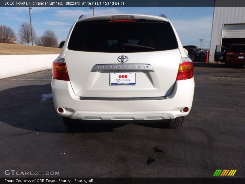 Blizzard White Pearl / Sand Beige 2010 Toyota Highlander Limited