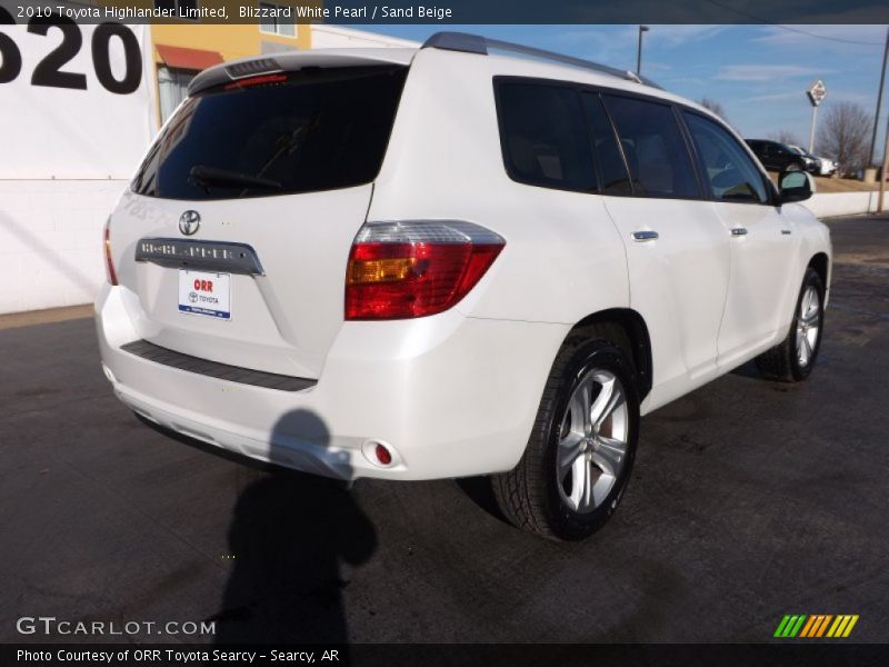 Blizzard White Pearl / Sand Beige 2010 Toyota Highlander Limited
