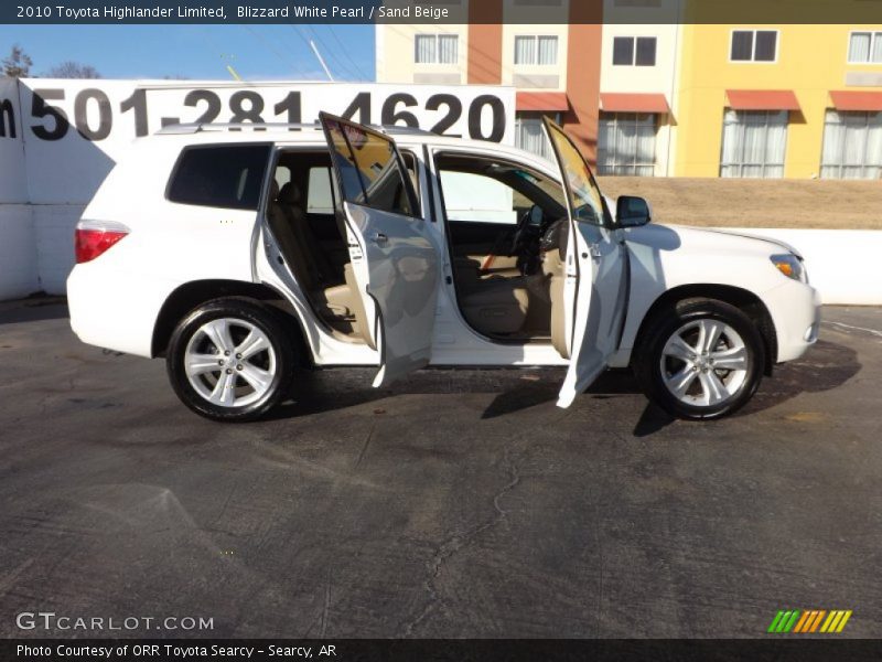 Blizzard White Pearl / Sand Beige 2010 Toyota Highlander Limited