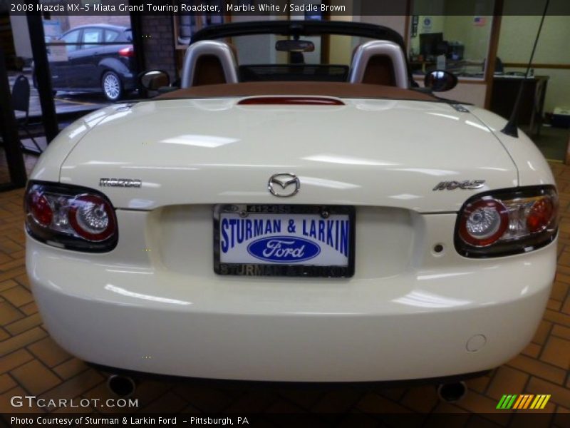 Marble White / Saddle Brown 2008 Mazda MX-5 Miata Grand Touring Roadster