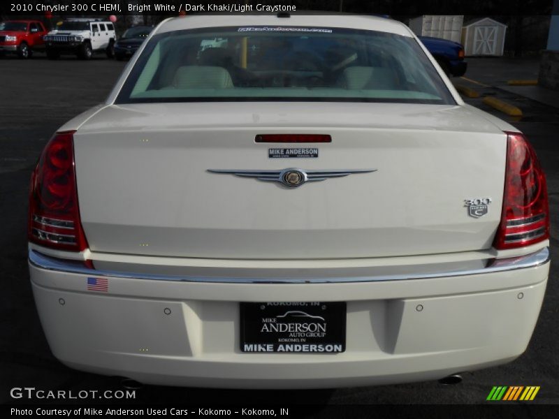 Bright White / Dark Khaki/Light Graystone 2010 Chrysler 300 C HEMI