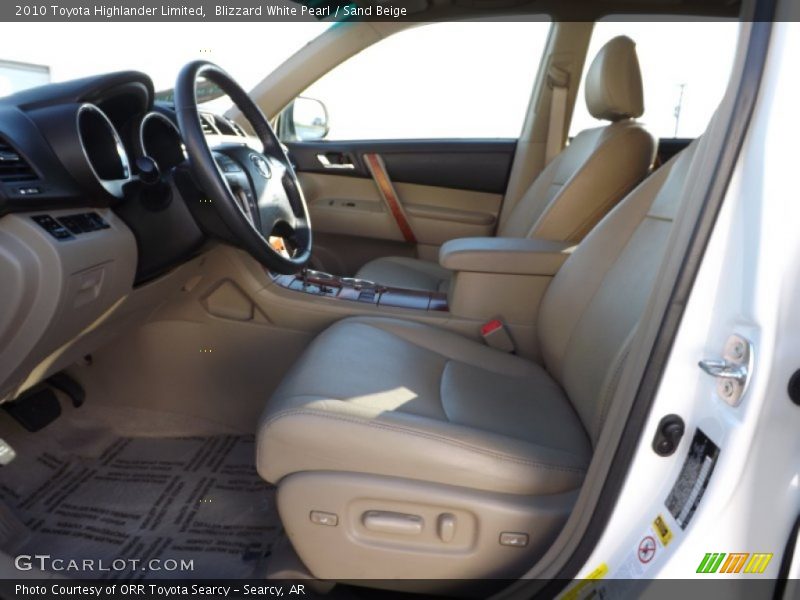 Blizzard White Pearl / Sand Beige 2010 Toyota Highlander Limited
