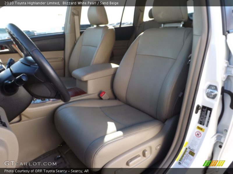 Blizzard White Pearl / Sand Beige 2010 Toyota Highlander Limited