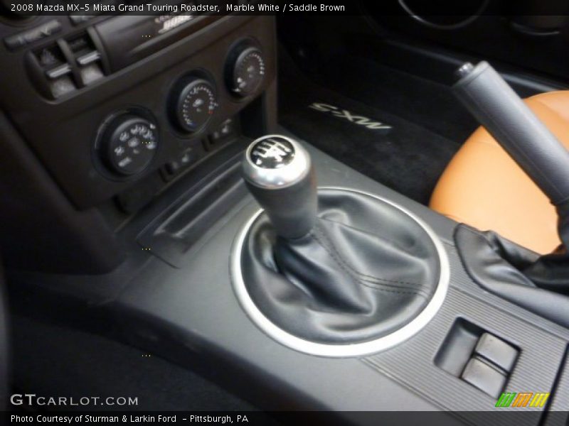 Marble White / Saddle Brown 2008 Mazda MX-5 Miata Grand Touring Roadster