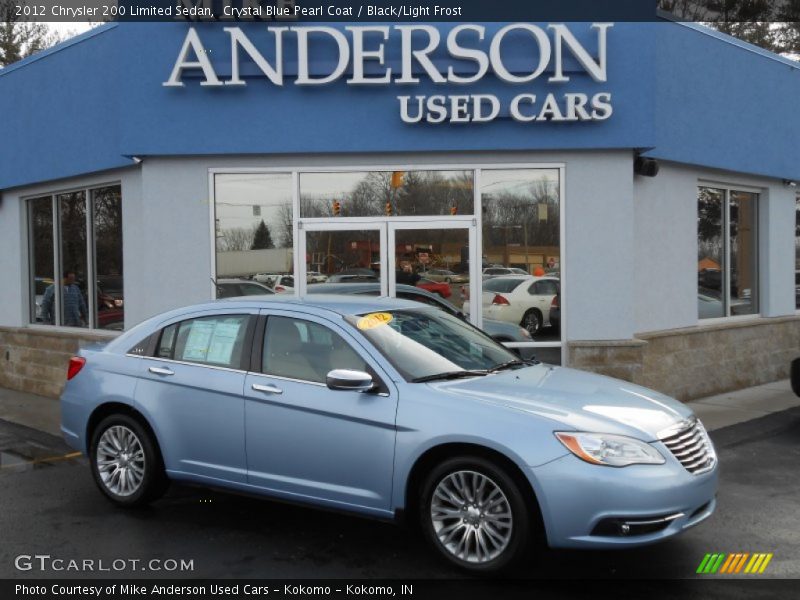 Crystal Blue Pearl Coat / Black/Light Frost 2012 Chrysler 200 Limited Sedan