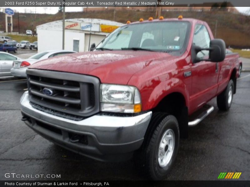 Toreador Red Metallic / Medium Flint Grey 2003 Ford F250 Super Duty XL Regular Cab 4x4