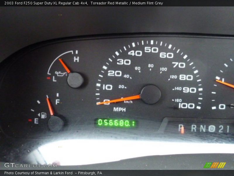Toreador Red Metallic / Medium Flint Grey 2003 Ford F250 Super Duty XL Regular Cab 4x4