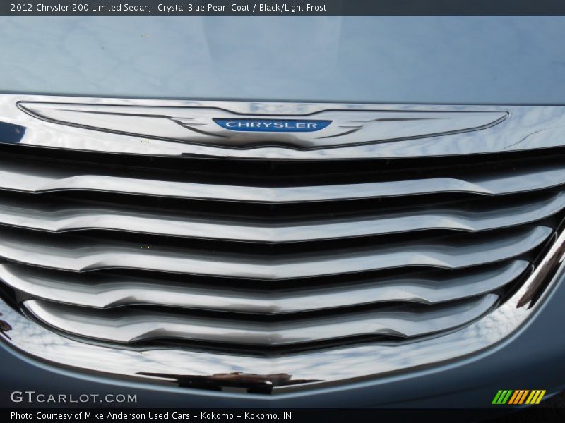 Crystal Blue Pearl Coat / Black/Light Frost 2012 Chrysler 200 Limited Sedan