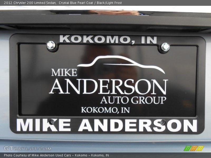 Crystal Blue Pearl Coat / Black/Light Frost 2012 Chrysler 200 Limited Sedan