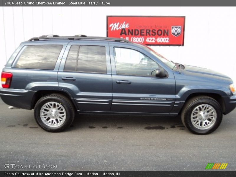 Steel Blue Pearl / Taupe 2004 Jeep Grand Cherokee Limited