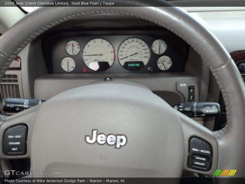 Steel Blue Pearl / Taupe 2004 Jeep Grand Cherokee Limited