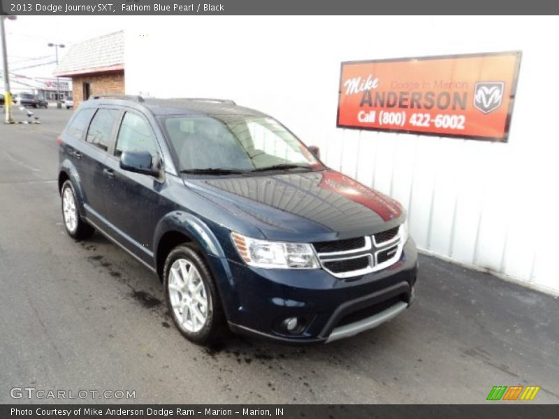 Fathom Blue Pearl / Black 2013 Dodge Journey SXT