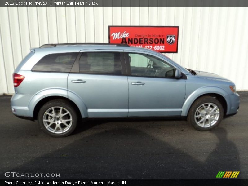 Winter Chill Pearl / Black 2013 Dodge Journey SXT