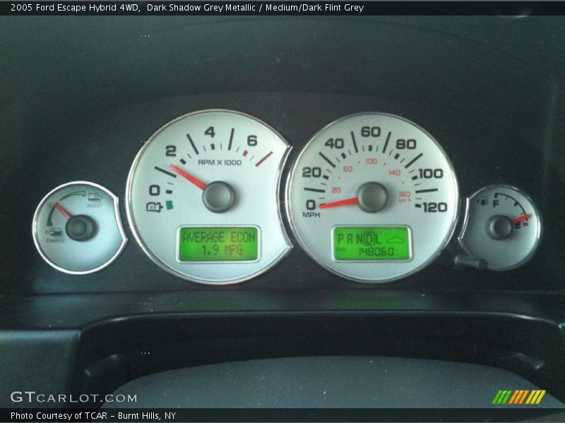 Dark Shadow Grey Metallic / Medium/Dark Flint Grey 2005 Ford Escape Hybrid 4WD