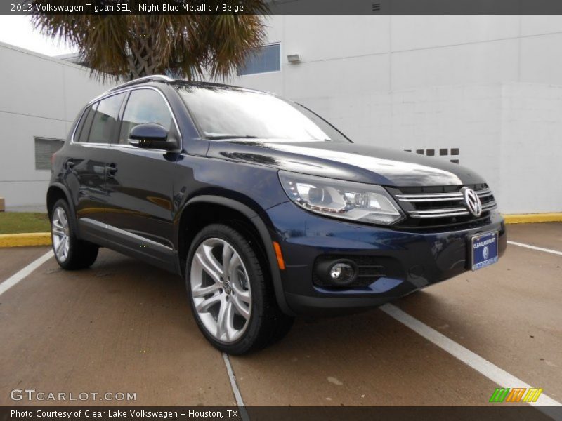 Night Blue Metallic / Beige 2013 Volkswagen Tiguan SEL