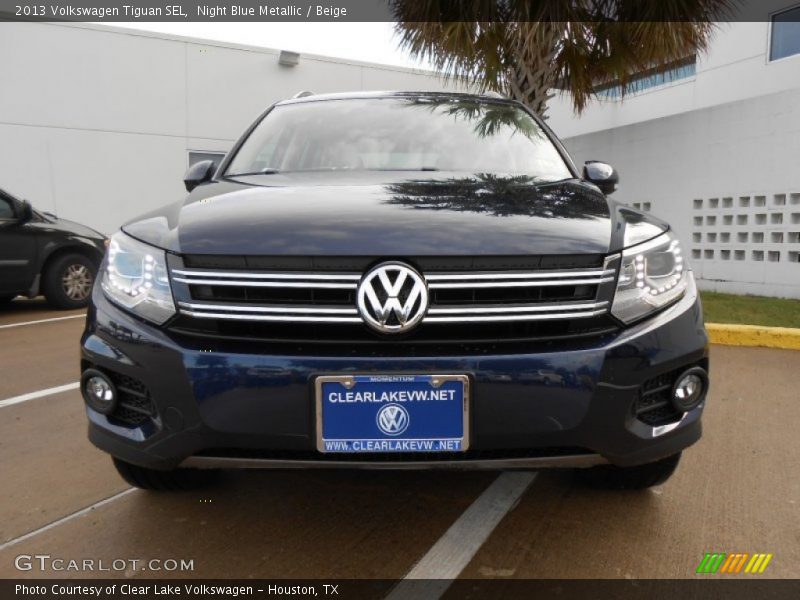 Night Blue Metallic / Beige 2013 Volkswagen Tiguan SEL