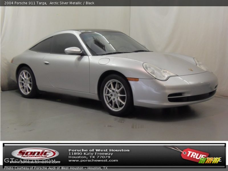 Arctic Silver Metallic / Black 2004 Porsche 911 Targa