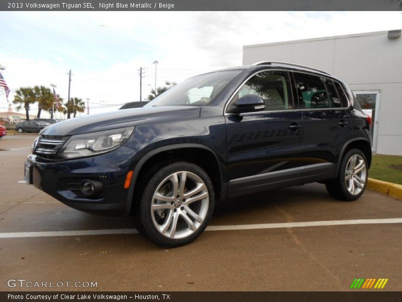 Night Blue Metallic / Beige 2013 Volkswagen Tiguan SEL