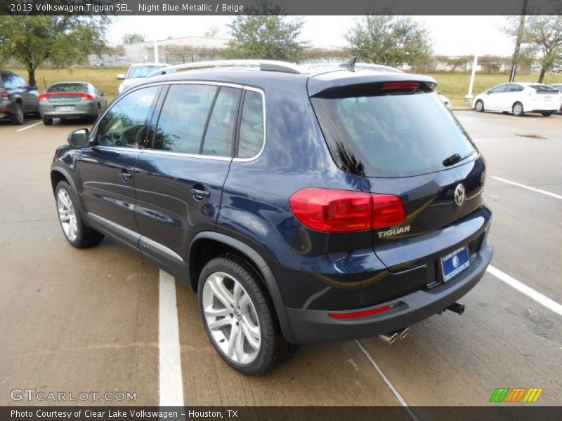 Night Blue Metallic / Beige 2013 Volkswagen Tiguan SEL