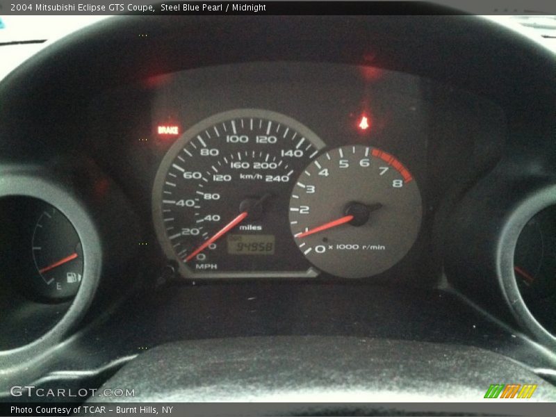 Steel Blue Pearl / Midnight 2004 Mitsubishi Eclipse GTS Coupe