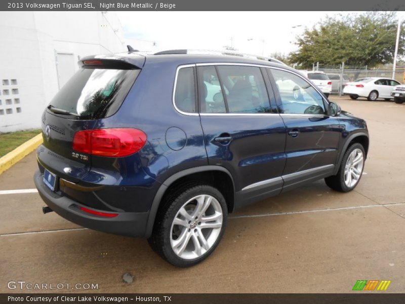 Night Blue Metallic / Beige 2013 Volkswagen Tiguan SEL
