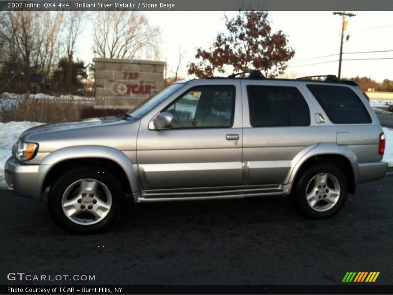 Brilliant Silver Metallic / Stone Beige 2002 Infiniti QX4 4x4