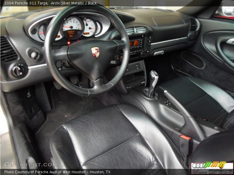 Arctic Silver Metallic / Black 2004 Porsche 911 Targa