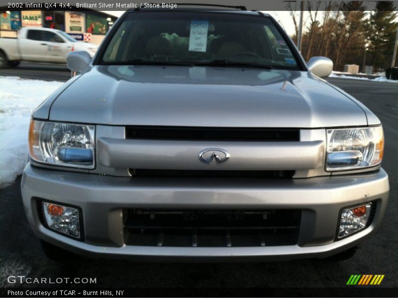 Brilliant Silver Metallic / Stone Beige 2002 Infiniti QX4 4x4