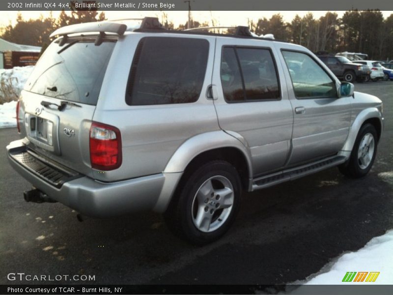 Brilliant Silver Metallic / Stone Beige 2002 Infiniti QX4 4x4