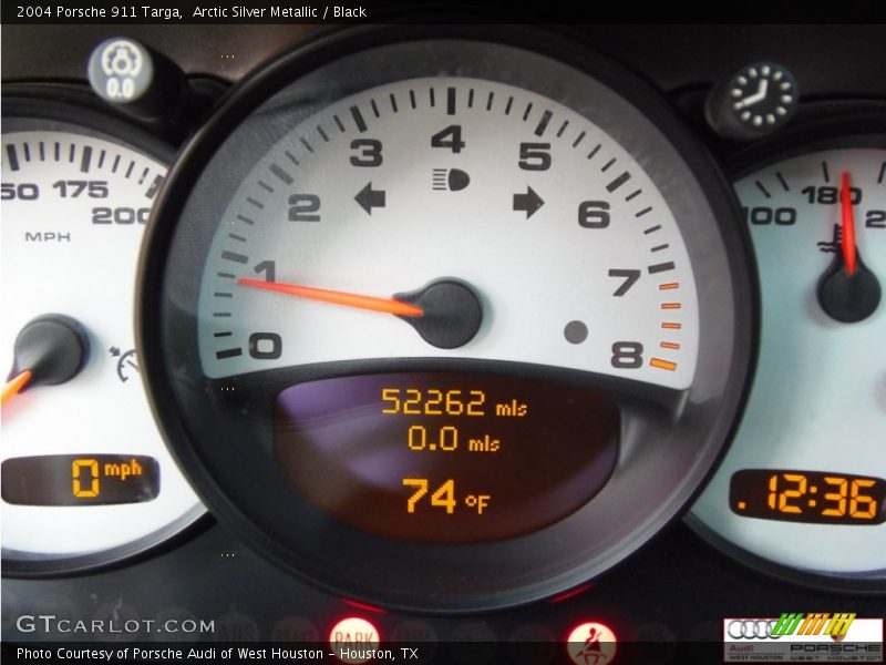 Arctic Silver Metallic / Black 2004 Porsche 911 Targa